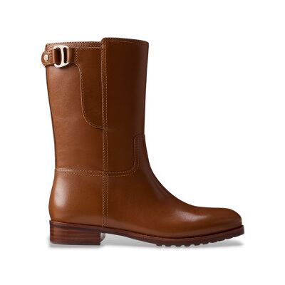 Lauren Ralph Lauren para mulher. 802980069002 Botins Tasha em pele castanha (38), Couro, Marrom, Plano, Zíper, Casual Lauren Ralph Lauren para mulher. 802980069002 Botins Tasha em pele castanha (38), Couro, Marrom, Plano, Zíper, Casual