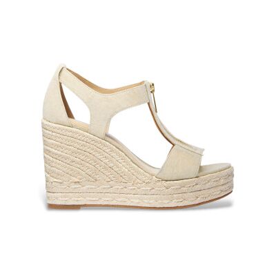 Michael Kors para mulher. 40S4BRMS9D Sandálias bege Berkley (40), Tecido, mais que 10cm, Zíper, Casual Michael Kors para mulher. 40S4BRMS9D Sandálias bege Berkley (40), Tecido, mais que 10cm, Zíper, Casual