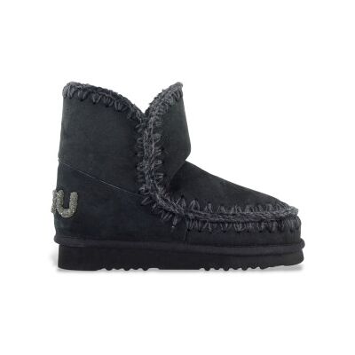 Mou para mulher. MU.FW101050A Botins em pele Eskimo 18 Glitter Logo preto (41), Couro, 5 a 8cm, Nenhum, Casual Mou para mulher. MU.FW101050A Botins em pele Eskimo 18 Glitter Logo preto (41), Couro, 5 a 8cm, Nenhum, Casual