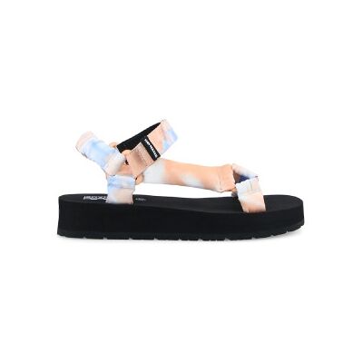 NO NAME para mulher. MNMETP0 Sandálias rasas multicoloridas (38), Tecido, 3 a 5cm, Velcro, Casual NO NAME para mulher. MNMETP0 Sandálias rasas multicoloridas (38), Tecido, 3 a 5cm, Velcro, Casual