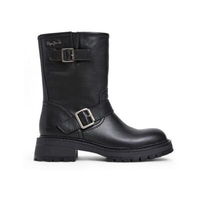 Pepe Jeans para mulher. PLS50567 Botas de couro Kane Forest preto (39), 3 a 5cm, Zíper, Casual Pepe Jeans para mulher. PLS50567 Botas de couro Kane Forest preto (39), 3 a 5cm, Zíper, Casual