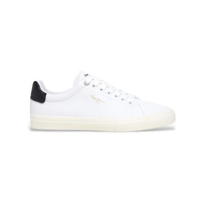 Pepe Jeans para homem. PMS31076 Ténis Kenton branco fresco (40), Plano, Cordão, Casual Pepe Jeans para homem. PMS31076 Ténis Kenton branco fresco (40), Plano, Cordão, Casual