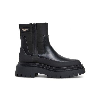 Pepe Jeans para mulher. PLS50528 Botas de tornozelo Queen Chelsea pretas (39), Preto, Plano, Zíper, Casual Pepe Jeans para mulher. PLS50528 Botas de tornozelo Queen Chelsea pretas (39), Preto, Plano, Zíper, Casual