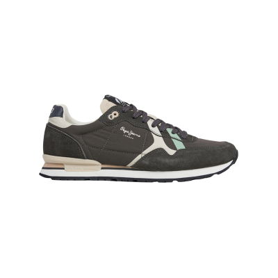 Pepe Jeans para homem. PMS40007 Brit Road M sapatos de couro cinzento (45), Plano, Cordão, Casual, Cinza Pepe Jeans para homem. PMS40007 Brit Road M sapatos de couro cinzento (45), Plano, Cordão, Casual, Cinza