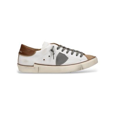 Philippe Model para homem. PRLU Sapatilhas de Pele Prsx Low branco (41), Couro, Plano, Cordão, Casual Philippe Model para homem. PRLU Sapatilhas de Pele Prsx Low branco (41), Couro, Plano, Cordão, Casual