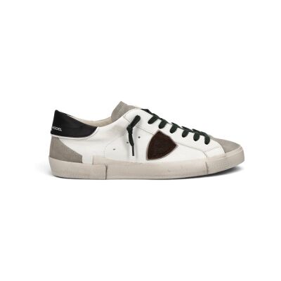 Philippe Model para homem. PRLU Sapatilhas de Pele Prsx Low branco (41), Couro, Plano, Cordão, Casual Philippe Model para homem. PRLU Sapatilhas de Pele Prsx Low branco (41), Couro, Plano, Cordão, Casual