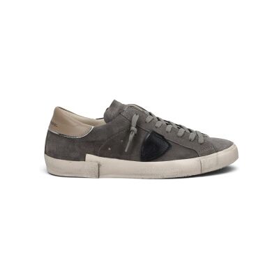 Philippe Model para homem. PRLU Tênis de Couro Prsx Low cinza (44), 1 a 3cm, Camurça, Cordão, Casual Philippe Model para homem. PRLU Tênis de Couro Prsx Low cinza (44), 1 a 3cm, Camurça, Cordão, Casual