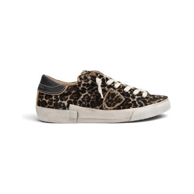 Philippe Model para mulher. PRLD Sapatilhas de Pele Prsx Low castanho (38), Couro, Marrom, Plano, Cordão, Casual, Animal print Philippe Model para mulher. PRLD Sapatilhas de Pele Prsx Low castanho (38), Couro, Marrom, Plano, Cordão, Casual, Animal print