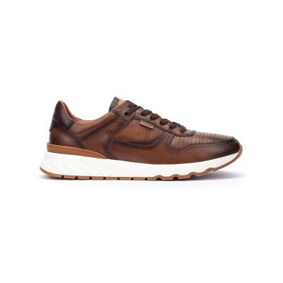 Pikolinos para homem. M8R-6239C1 Sapatilhas de couro castanho Aranda (44), Marrom, Plano, Cordão, Casual Pikolinos para homem. M8R-6239C1 Sapatilhas de couro castanho Aranda (44), Marrom, Plano, Cordão, Casual