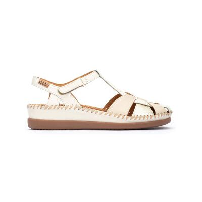 Pikolinos para mulher. W8K-0847C1 Sandálias de couro em branco Cadaques (41), 3 a 5cm, Velcro, Casual Pikolinos para mulher. W8K-0847C1 Sandálias de couro em branco Cadaques (41), 3 a 5cm, Velcro, Casual