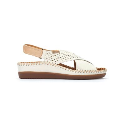 Pikolinos para mulher. W8K-0848C1 Sandálias de couro em branco Cadaques (41), 3 a 5cm, Velcro, Casual Pikolinos para mulher. W8K-0848C1 Sandálias de couro em branco Cadaques (41), 3 a 5cm, Velcro, Casual