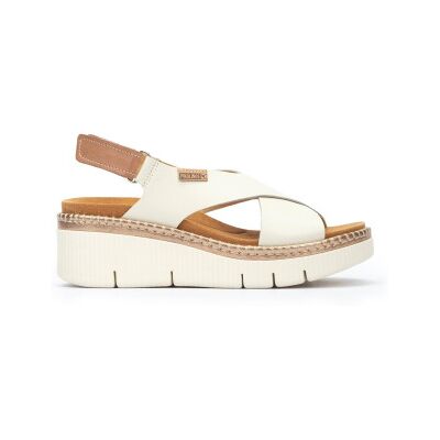 Pikolinos para mulher. W0K-0606C1 Sandálias de couro Gomer em branco (40), 5 a 8cm, Velcro, Casual Pikolinos para mulher. W0K-0606C1 Sandálias de couro Gomer em branco (40), 5 a 8cm, Velcro, Casual