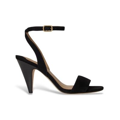 Lauren Ralph Lauren para mulher. 802P15730006 Sandália Gracy de camurça de ovelha preta (37), Couro, Preto, 3 a 5cm, Fivela, Casual, Sapatos Lauren Ralph Lauren para mulher. 802P15730006 Sandália Gracy de camurça de ovelha preta (37), Couro, Preto, 3 a 5cm, Fivela, Casual, Sapatos