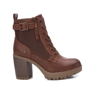 Refresh para mulher. 17123201-CAMEL Botins com fivela -Altura do salto 8cm- castanho (37), Marrom, 5 a 8cm, Cordão, Zíper, Casual, Imitação Refresh para mulher. 17123201-CAMEL Botins com fivela -Altura do salto 8cm- castanho (37), Marrom, 5 a 8cm, Cordão, Zíper, Casual, Imitação