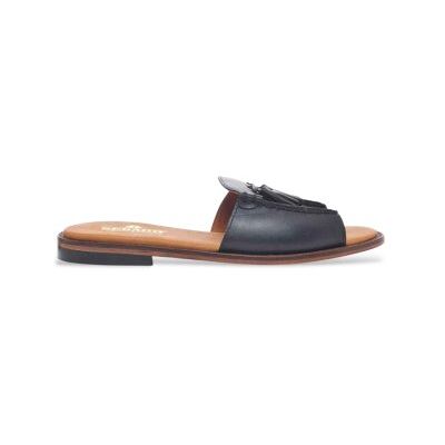 Sebago para mulher. 72127QW Sandálias em pele Will Slide Pop preto (41), Couro, Plano, Nenhum, Casual Sebago para mulher. 72127QW Sandálias em pele Will Slide Pop preto (41), Couro, Plano, Nenhum, Casual