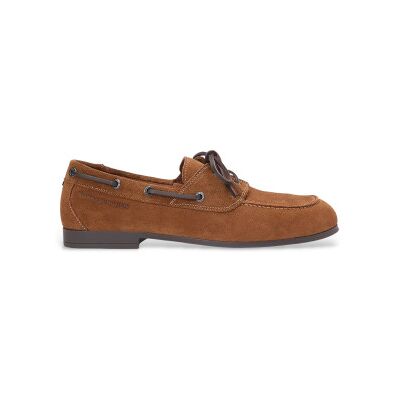 Tommy Hilfiger para homem. FM0FM05863 Sapatos de barco em pele castanha com sola flexível (41), Couro, Marrom, Plano, Cordão, Casual Tommy Hilfiger para homem. FM0FM05863 Sapatos de barco em pele castanha com sola flexível (41), Couro, Marrom, Plano, Cordão, Casual