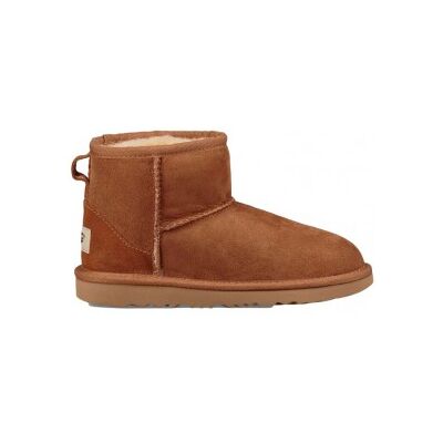 UGG para menina. 1017715K Kids Classic Mini II botas de tornozelo em couro castanho (33.5), Marrom, Plano, Camurça, Nenhum, Casual, moda inf UGG para menina. 1017715K Kids Classic Mini II botas de tornozelo em couro castanho (33.5), Marrom, Plano, Camurça, Nenhum, Casual, moda inf