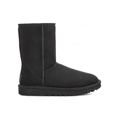 UGG para mulher. 1016223 Classic Short II botas de tornozelo de couro preto (37), Plano, Nenhum, Casual UGG para mulher. 1016223 Classic Short II botas de tornozelo de couro preto (37), Plano, Nenhum, Casual