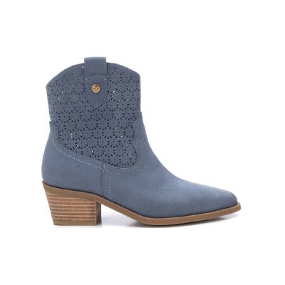 Xti para mulher. 14388505-JEANS Botins em pele 143885 azul (37), Couro, 5 a 8cm, Zíper, Casual Xti para mulher. 14388505-JEANS Botins em pele 143885 azul (37), Couro, 5 a 8cm, Zíper, Casual