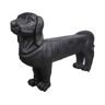 S/marca Esschert Design Banco cão-salsicha de jardim pedra preto AV12