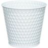 Versa Vaso Zink Branco Metal 14 X 12,5 X 14 Cm