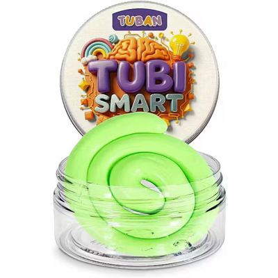 TUBAN TUBI SMART Massa de Modelar Neo 50g Plasticina Massa de Modelar Neon Verde Elástica +3 Anos TUBAN TUBI SMART Massa de Modelar Neo 50g Plasticina Massa de Modelar Neon Verde Elástica +3 Anos