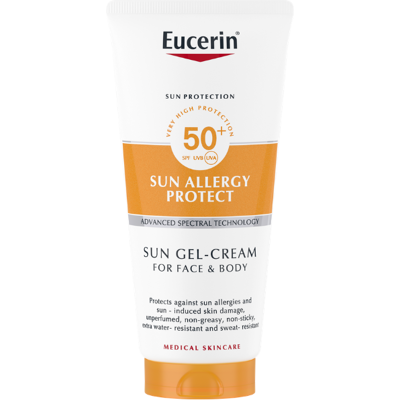 Eucerin Sun Allergy Gel-Creme SPF50+ 200ml Protetor Solar Previne Alergias ao Sol Eucerin Sun Allergy Gel-Creme SPF50+ 200ml Protetor Solar Previne Alergias ao Sol