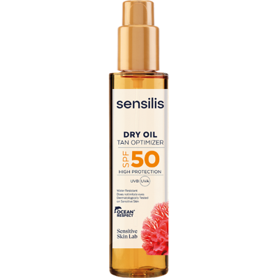 Sensilis Óleo Seco Dry Oil Tan Optim SPF50 150ml Protetor Solar Corporal com Otimizador de Bronzeado Sensilis Óleo Seco Dry Oil Tan Optim SPF50 150ml Protetor Solar Corporal com Otimizador de Bronzeado