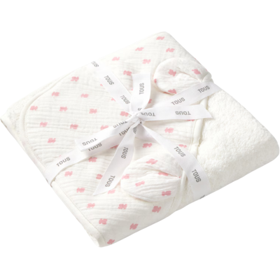 Tous Baby Capa de Banho Bebé com Orelhas Rosa Ursos 75x75 cm Tous Baby Capa de Banho Bebé com Orelhas Rosa Ursos 75x75 cm