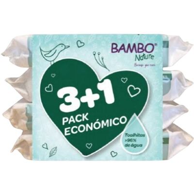 Bambo Nature Toalhitas Pack Económico 3+1 Bambo Nature Toalhitas Pack Económico 3+1