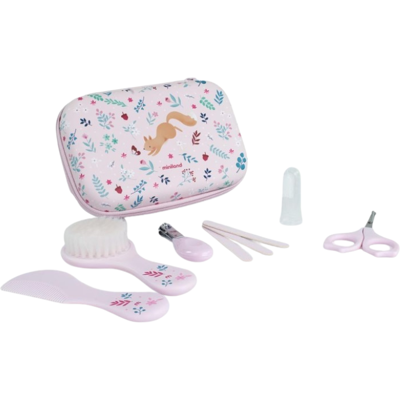 Miniland Squirrel Baby Kit Higiene Bebé 6 Acessórios com Estojo Tesoura, Escova, Mordedor Miniland Squirrel Baby Kit Higiene Bebé 6 Acessórios com Estojo Tesoura, Escova, Mordedor