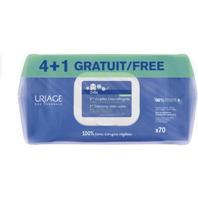 Uriage Bebé Pack Toalhetes Limpeza 4+1 x70 350 Toalhetes Higiene Bebé Uriage Bebé Pack Toalhetes Limpeza 4+1 x70 350 Toalhetes Higiene Bebé
