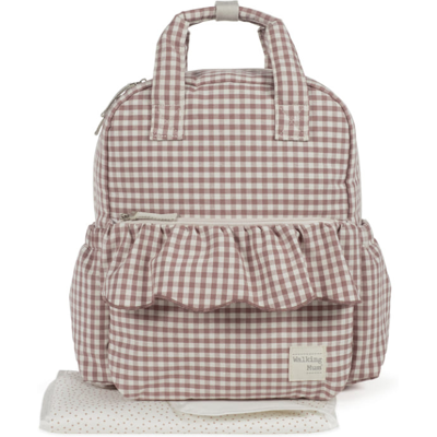 Walking Mum Mochila Maternidade Praliné Vichy Moka Muda fraldas incluído Walking Mum Mochila Maternidade Praliné Vichy Moka Muda fraldas incluído