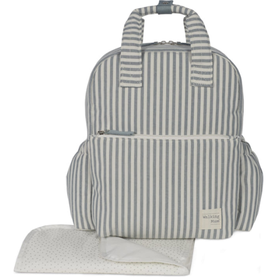 Walking Mum Mochila Maternidade Praliné Strips Matcha Muda fraldas incluído Walking Mum Mochila Maternidade Praliné Strips Matcha Muda fraldas incluído