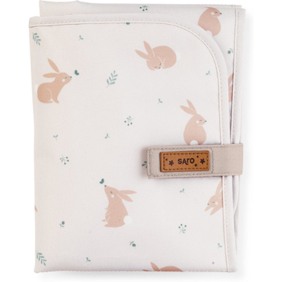 Saro Muda Fraldas Portátil Cotton Bunnies Dobrável e Compacta Forro Impermeável Saro Muda Fraldas Portátil Cotton Bunnies Dobrável e Compacta Forro Impermeável