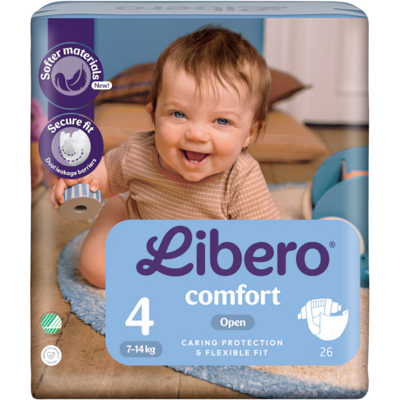 Libero Comfort 4 Fralda 7-14kg 26 Fraldas - Proteção até 12 Horas Libero Comfort 4 Fralda 7-14kg 26 Fraldas - Proteção até 12 Horas