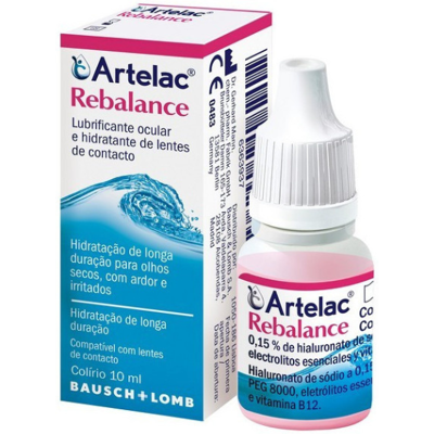 Artelac Rebalance Colírio 10ml Solução Hipotónica para Olho Seco Persistente Reequilíbrio do Filme Lacrimal Artelac Rebalance Colírio 10ml Solução Hipotónica para Olho Seco Persistente Reequilíbrio do Filme Lacrimal