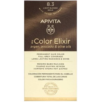 Tinta de cabelo loiro dourado claro - Apivita Tinta de cabelo loiro dourado claro - Apivita