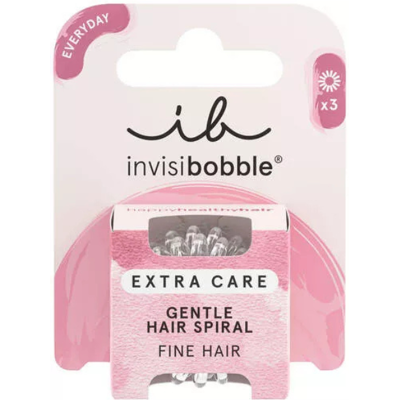 Invisibobble Extra Care Crystal Clear 3 Elásticos Cabelo Fino ou Danificado Invisibobble Extra Care Crystal Clear 3 Elásticos Cabelo Fino ou Danificado