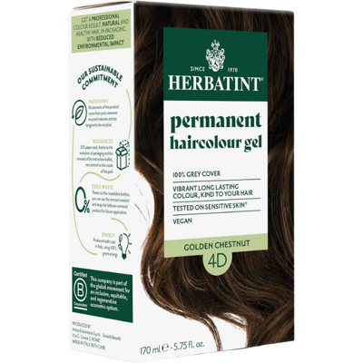 Herbatint 4D Castanho Dourado Coloração Cabelo Sem Amoníaco Herbatint 4D Castanho Dourado Coloração Cabelo Sem Amoníaco