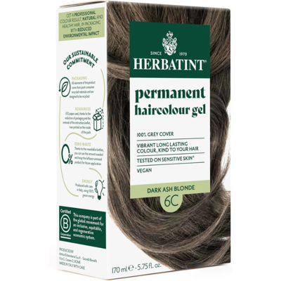 Herbatint 6C Louro Escuro Cinza Neutraliza Reflexos Dourados Sem Amoníaco Herbatint 6C Louro Escuro Cinza Neutraliza Reflexos Dourados Sem Amoníaco