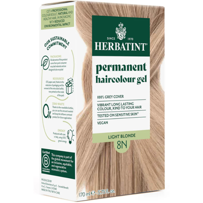 Herbatint 8N Louro Claro Base para Tons Claros 100% Cobertura Brancos Sem Amoníaco Herbatint 8N Louro Claro Base para Tons Claros 100% Cobertura Brancos Sem Amoníaco