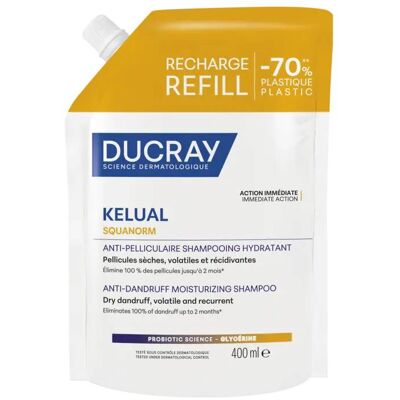 Ducray Kelual Squanorm Champô Caspa Seca Recarga 400ml Ducray Kelual Squanorm Champô Caspa Seca Recarga 400ml