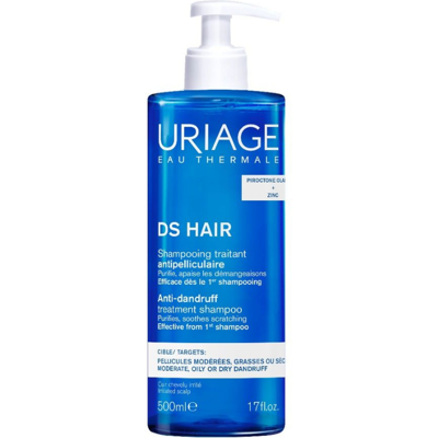 Uriage DS Hair Champô Caspa 500ml Caspa Seca e Oleosa Uriage DS Hair Champô Caspa 500ml Caspa Seca e Oleosa