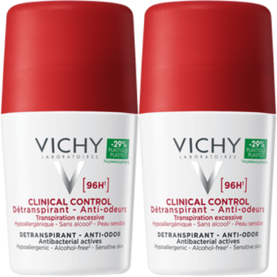 Vichy Pack Clinical Control 96H Mulher Antitranspirante 2x50ml Reduz Transpiração Intensa Vichy Pack Clinical Control 96H Mulher Antitranspirante 2x50ml Reduz Transpiração Intensa