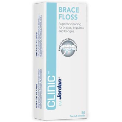 Jordan Clinic Brace Floss Fio Dentário para Aparelhos x50 Jordan Clinic Brace Floss Fio Dentário para Aparelhos x50