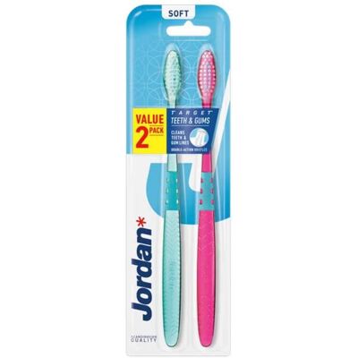 Jordan Target Soft Escova de Dentes Gengivas Pack x2 Jordan Target Soft Escova de Dentes Gengivas Pack x2