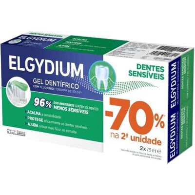 Elgydium Dentes Sensíveis Gel - Pack 2x75ml Elgydium Dentes Sensíveis Gel - Pack 2x75ml
