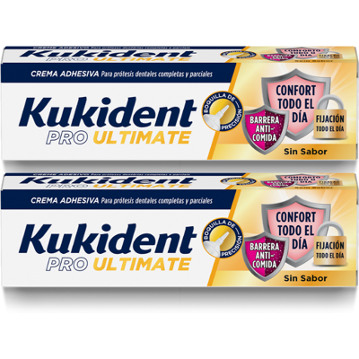 Kukident Pro Ultimate Creme Adesivo sem Sabor 2x40g Kukident Pro Ultimate Creme Adesivo sem Sabor 2x40g