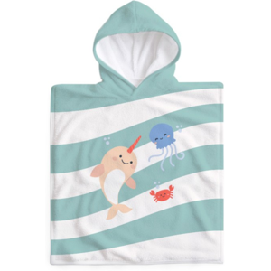 Miniland Ocean Poncho Toalha Bebé 65x65cm Design Unicórnio Marinho Miniland Ocean Poncho Toalha Bebé 65x65cm Design Unicórnio Marinho